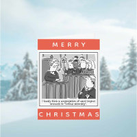 Legal Lawyers And a Snowman Happy Christmas Card