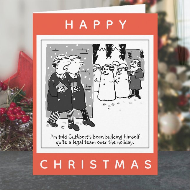 Legal Lawyers And Snowmen Cartoon Christmas Card (Creator Uploaded)