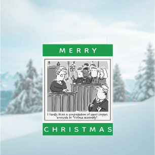 Legal Lawyers Funny Courtroom Cartoon Christmas Card