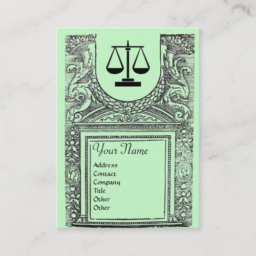 LEGAL OFFICE ATTORNEY 2 Monogramgreen Business Card