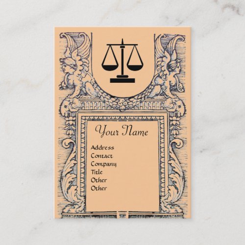 LEGAL OFFICE ATTORNEY Monogram Business Card
