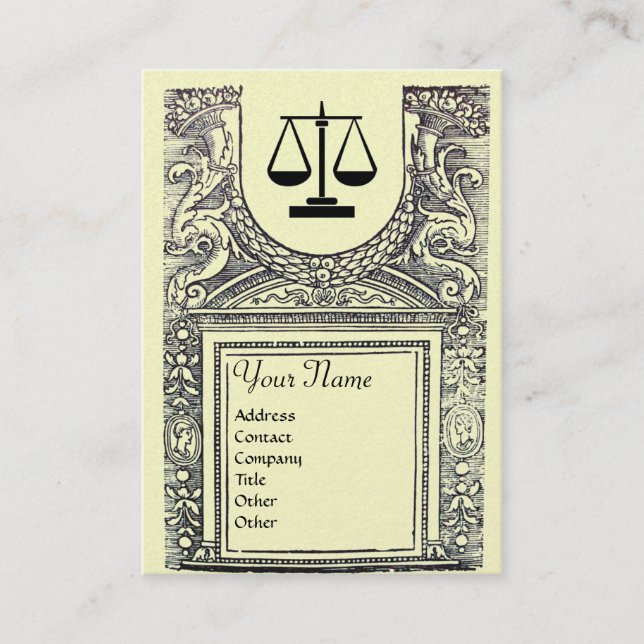 LEGAL OFFICE,ATTORNEY Monogram,gold metallic paper Business Card (Front)