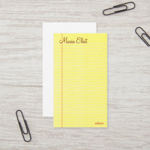 Legal Pad Business Card