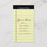 Legal Pad Business Cards at Zazzle
