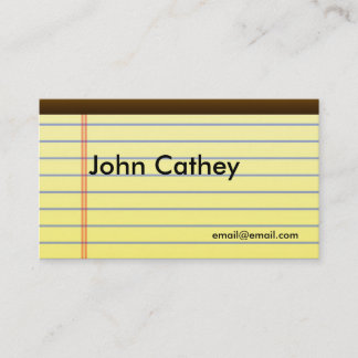 Legal Pad Designer Business Cards