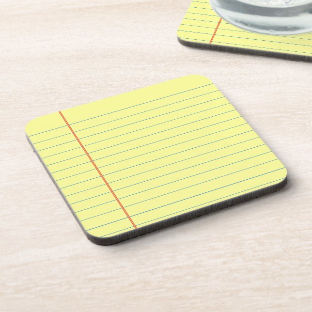 Legal pad drink coaster (Left Side)