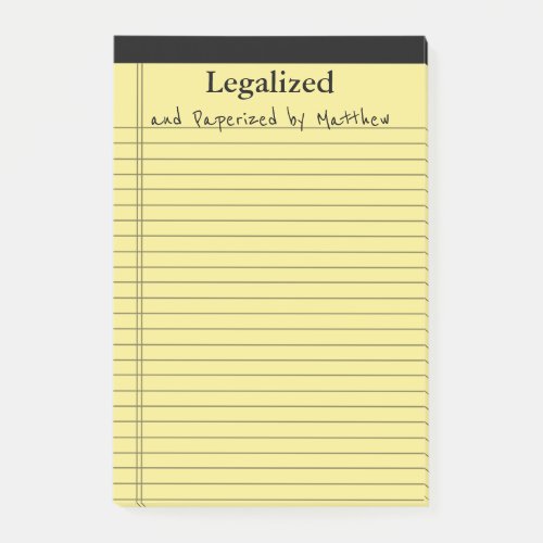 Legal Pad for Legal Thoughts Personalized Post_it Notes