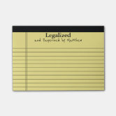 Legal Pad for Legal Thoughts Personalized Post-it Notes
