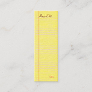 Legal Pad Mini Business Card