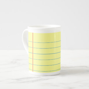 Legal Pad Pattern Bone China Mug