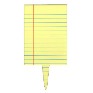 Legal Pad Pattern Cake Topper