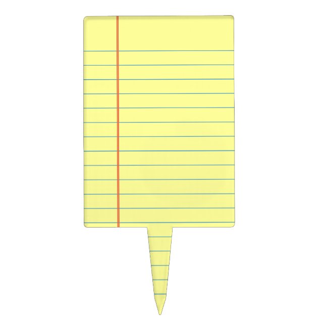 Legal Pad Pattern Cake Topper (Front)