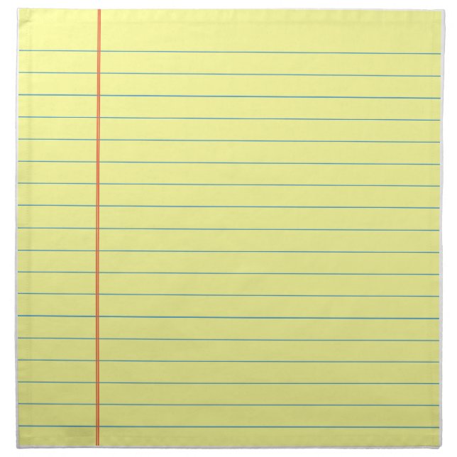 Legal Pad Pattern Cloth Napkin (Front)