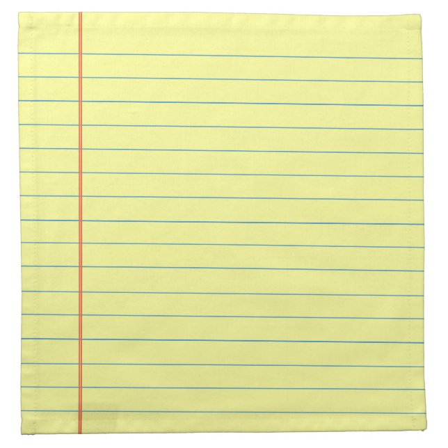 Legal Pad Pattern Cloth Napkin (Front)