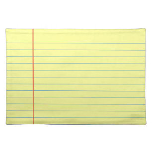Legal Pad Pattern Cloth Placemat