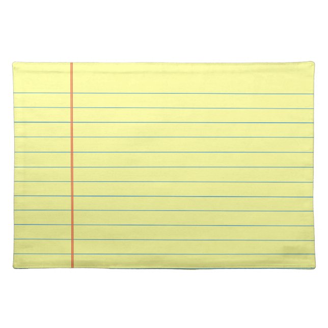 Legal Pad Pattern Cloth Placemat (Front)
