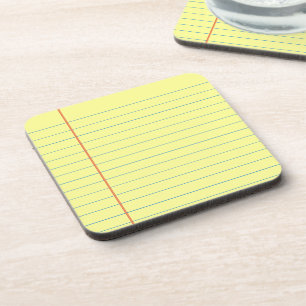 Legal Pad Pattern Drink Coaster