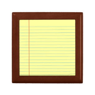 Legal Pad Pattern Keepsake Box