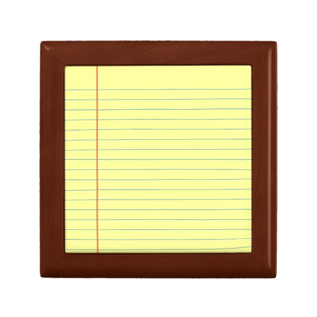 Legal Pad Pattern Keepsake Box (Front)