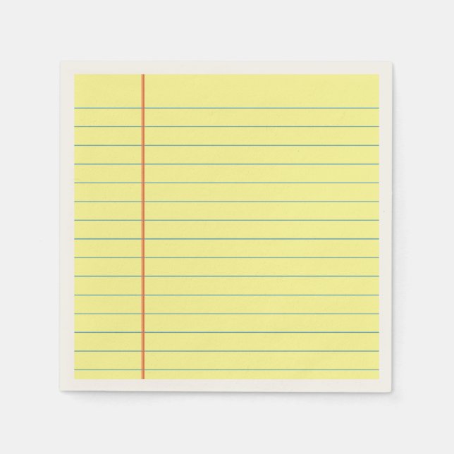 Legal Pad Pattern Paper Napkins (Front)