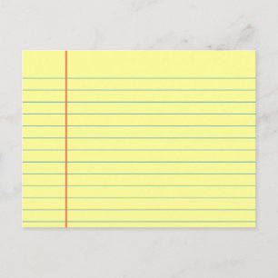 Legal Pad Pattern Postcard