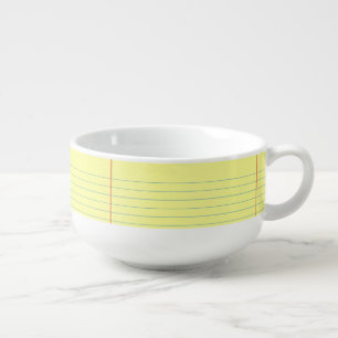 Legal Pad Pattern Soup Mug