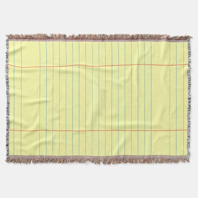 Legal Pad Pattern Throw Blanket (Front)