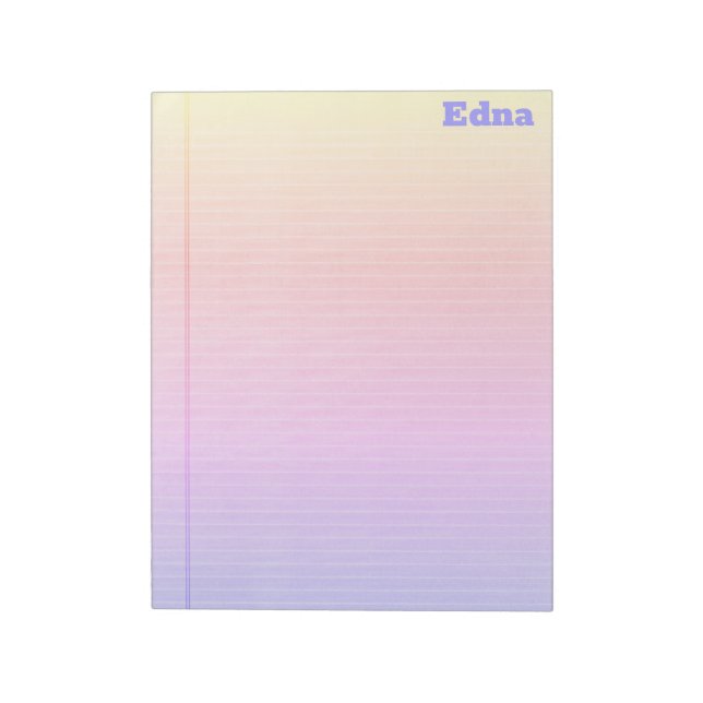 Legal Pad Rainbow Gradient Darker Name (Rotated)