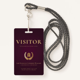 Legal Professional Business Visitor Badge