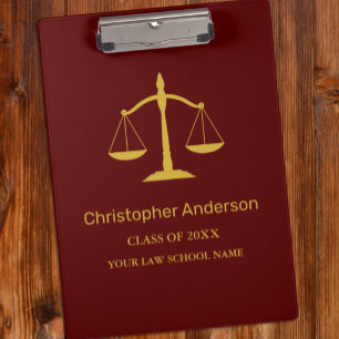Legal Professional Graduation Clipboard