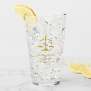 Legal Professional Graduation Party Glass