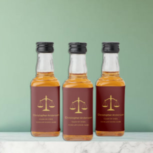 Legal Professional Graduation Party Liquor Bottle Label