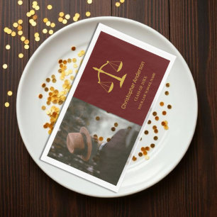 Legal Professional Graduation Party Paper Guest Towels