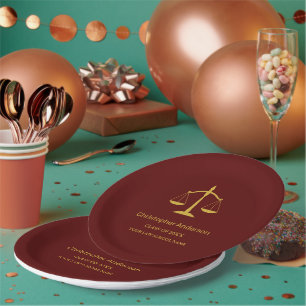 Legal Professional Graduation Party Paper Plates