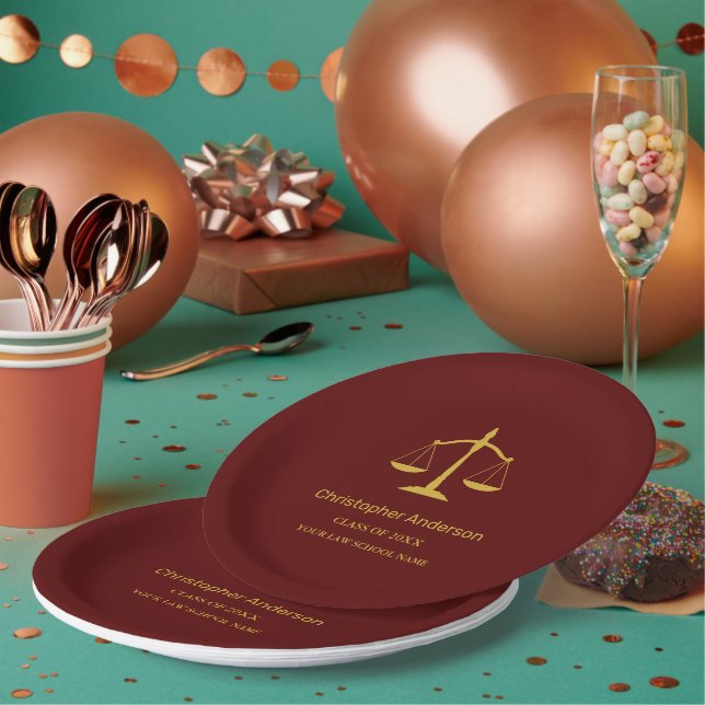 Legal Professional Graduation Party Paper Plates (Multi)