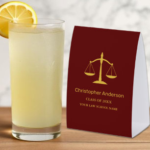 Legal Professional Graduation Party Paper Table Tent