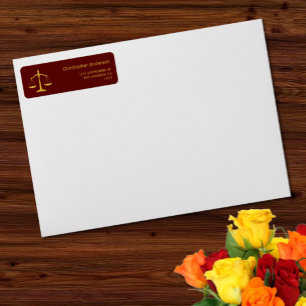 Legal Professional Graduation Party Return Address Label