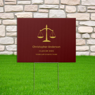 Legal Professional Graduation Party Sign
