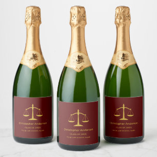 Legal Professional Graduation Party Sparkling Wine Label