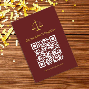 Legal Professional Graduation Registry Enclosure Card