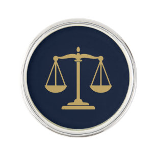 Legal Professional Scales of Justice Antique Gold  Lapel Pin