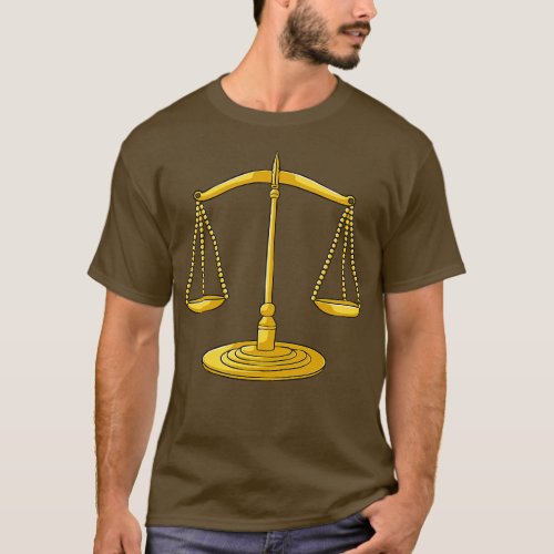 Legal Scale Scales Of Justice Law Lawyer T_Shirt