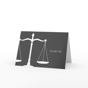 Legal Scales Elegant Law Themed Thank You Card Legal Scales Elegant Law Themed Thank You Card