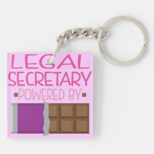 Legal Secretary Chocolate Gift for Her Keychain