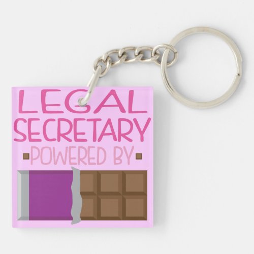 Legal Secretary Chocolate Gift for Her Keychain