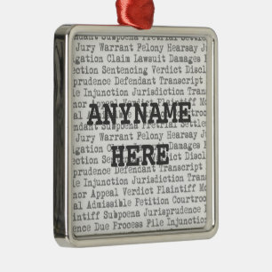 Legal Secretary Christmas Metal Ornament