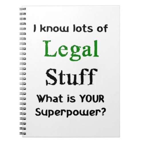 legal stuff notebook