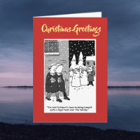Legal Team of Snowmen with QR Code Christmas Card