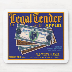 Legal Tender Apples Mouse Pad