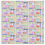 Legal Word Collage Design Fabric Material